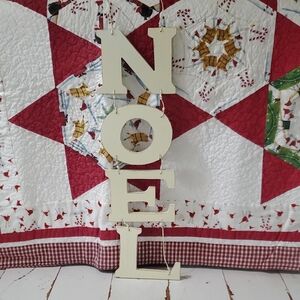 Cream NOEL Hanging Decoration